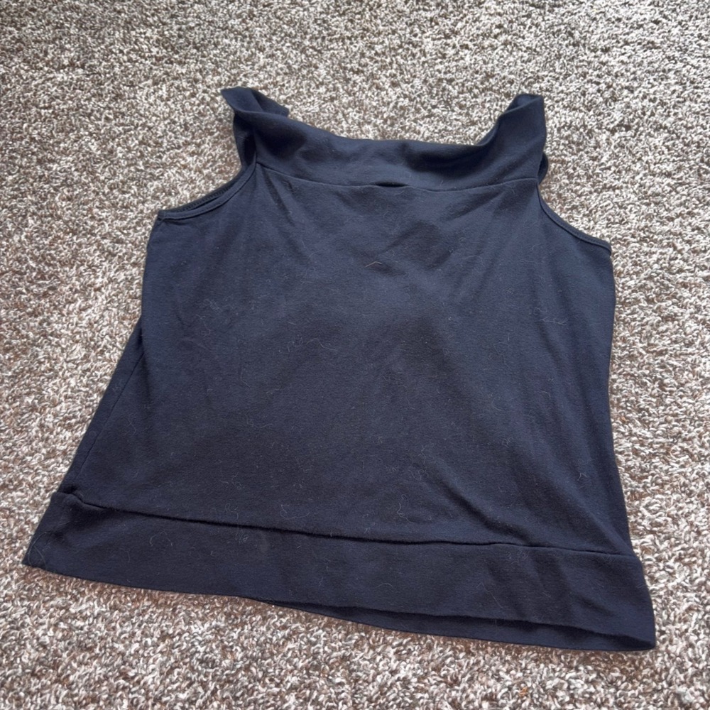 Upcycled Y2K Black Hills Sturgis 2004 Motorcycle Flames Tank Top Off Shoulder L - Picture 5 of 7